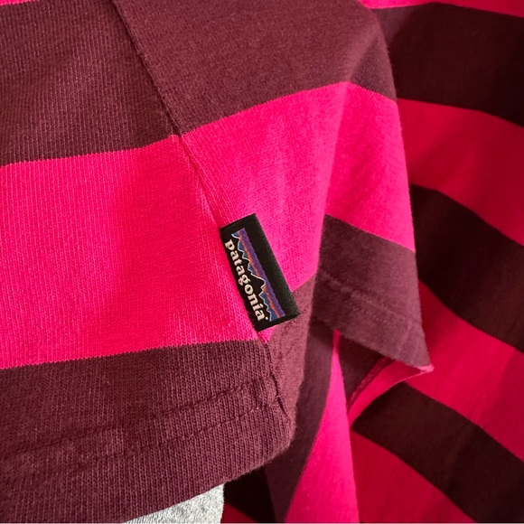 Patagonia 3/4 Sleeve Slender Stripe Dress Fuchsia Striped Dress - Picture 6 of 6